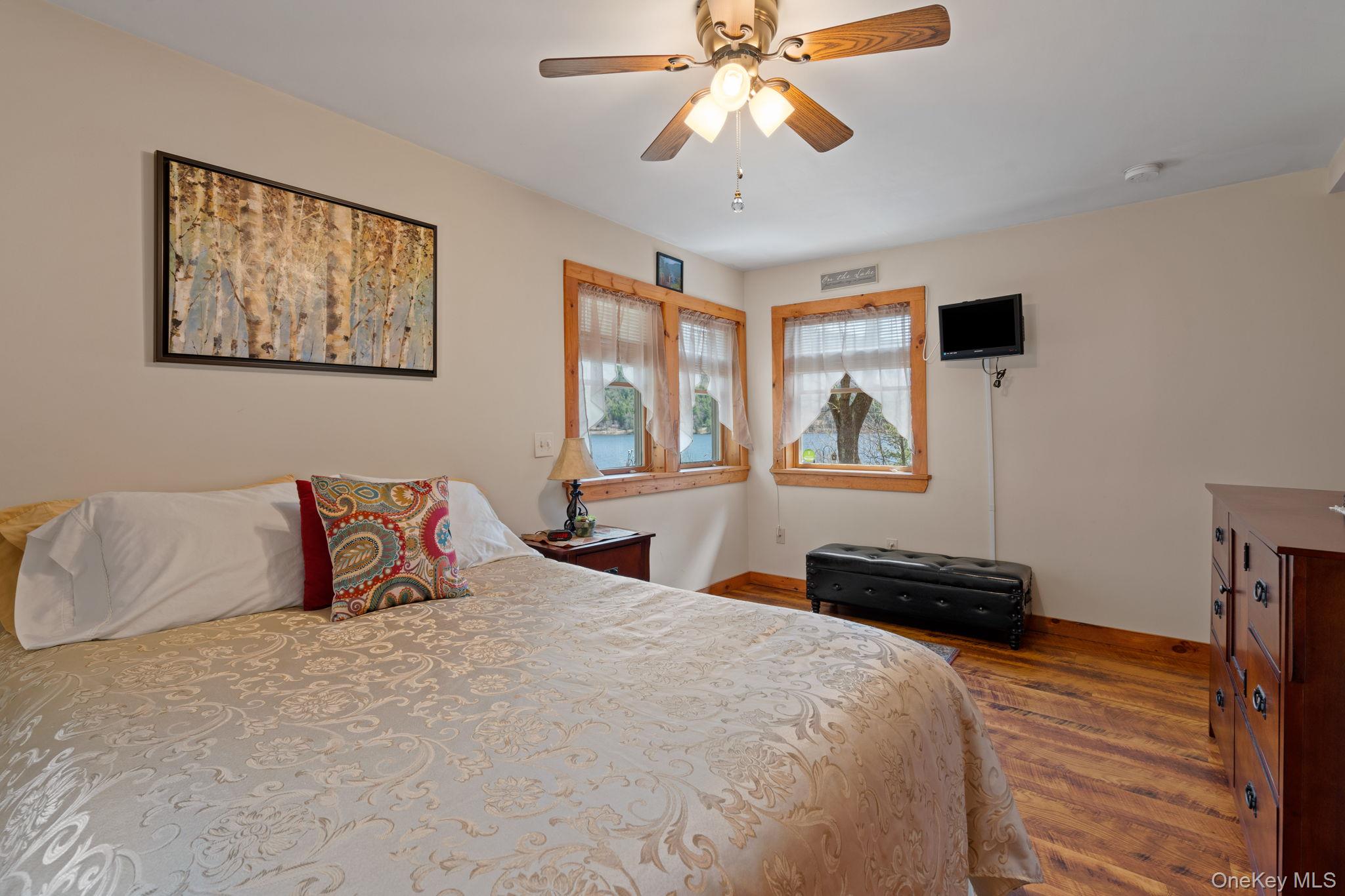 866 North Shore Road Hadley, NY 12835 - Photo 40 of 50 This bedroom also provides beautiful lake views.