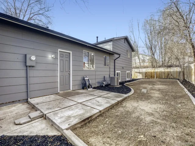 a backyard of a house