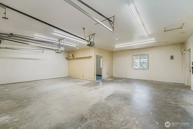 a view of a big room with a chandeliers