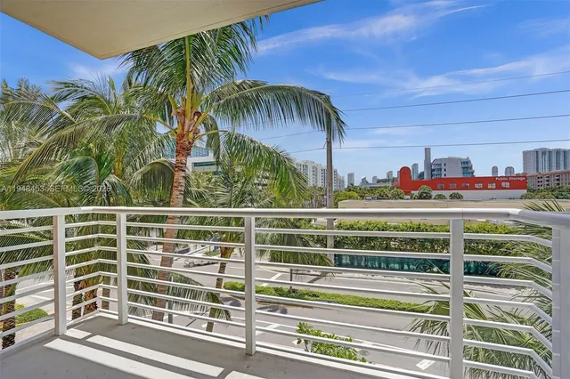a view of a balcony and a window