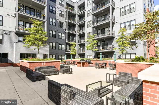 a view of a building with many windows