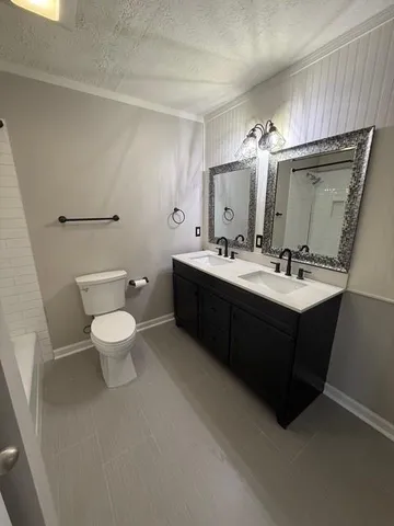 a close up view of a bathtub in a bathroom