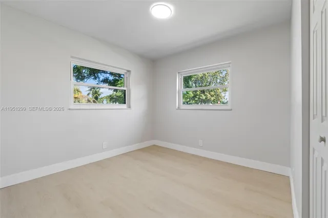 an empty room with a window