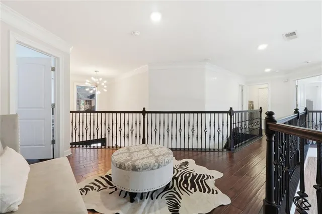 a bedroom with a bed and furniture