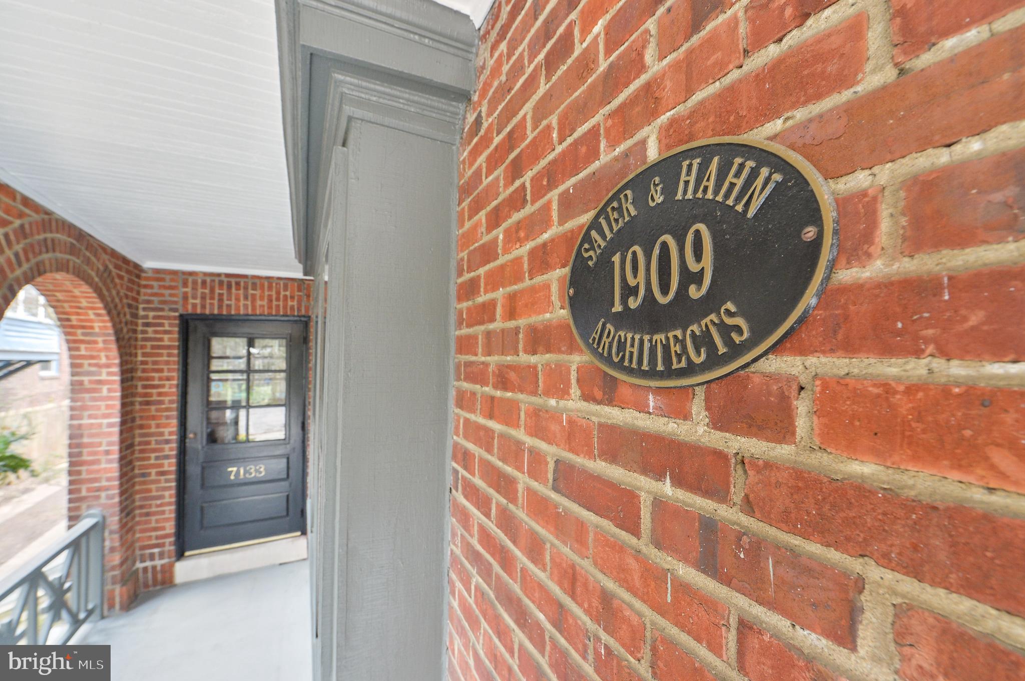 7133 Cresheim Road Philadelphia, PA 19119 - Photo 19 of 76 "Saier & Hahn 1909" - Architects of 7133 Cresheim