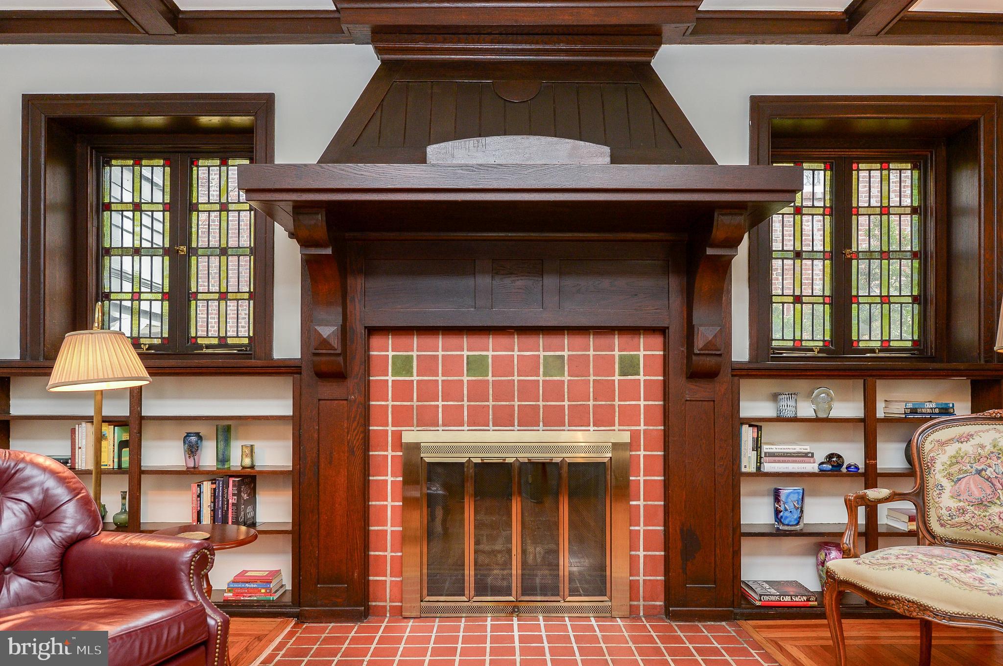 7133 Cresheim Road Philadelphia, PA 19119 - Photo 25 of 76 Floor to ceiling mantel with Mercer tiles