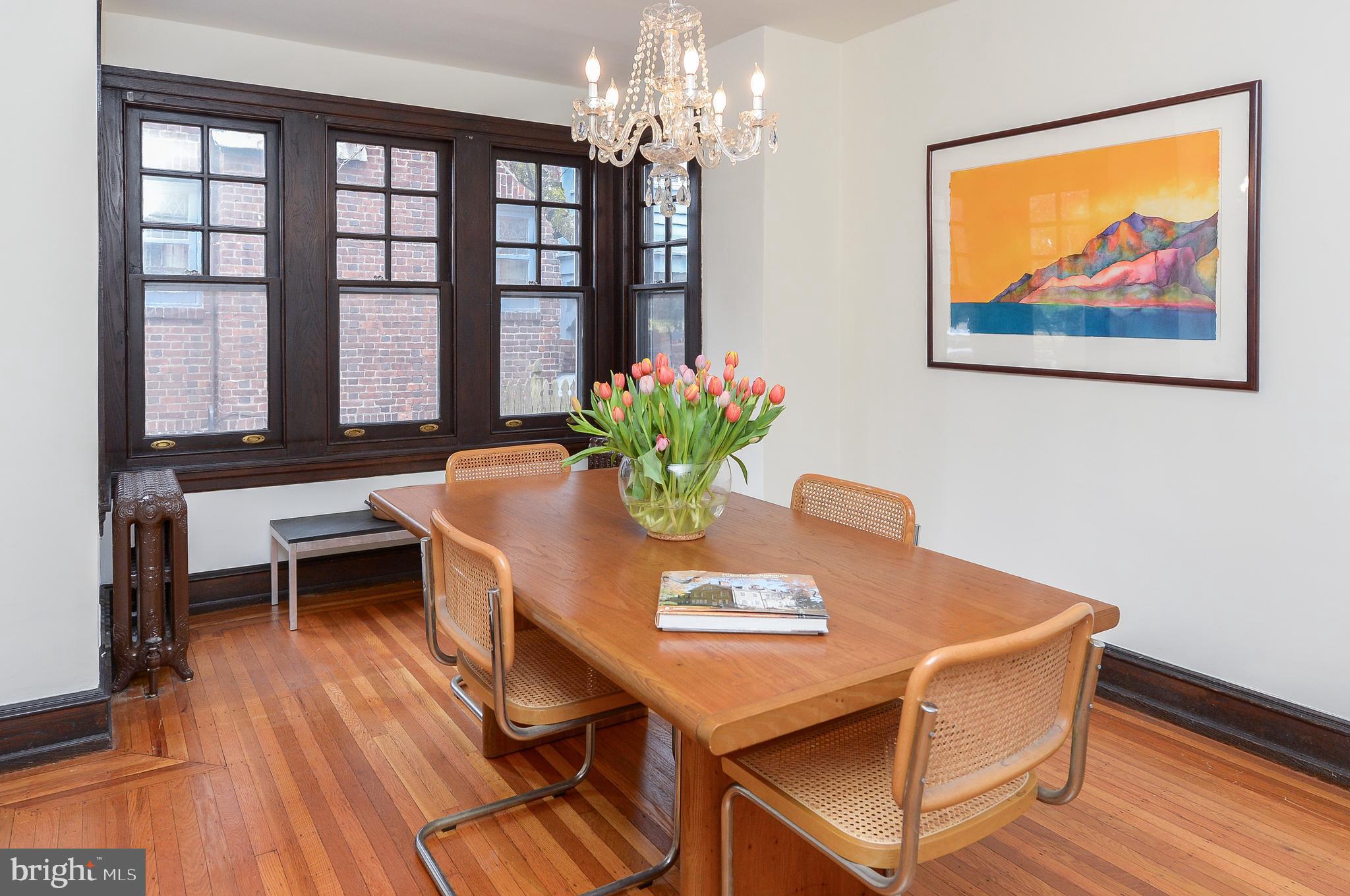 7133 Cresheim Road Philadelphia, PA 19119 - Photo 30 of 76 Dining room with crystal chandelier
