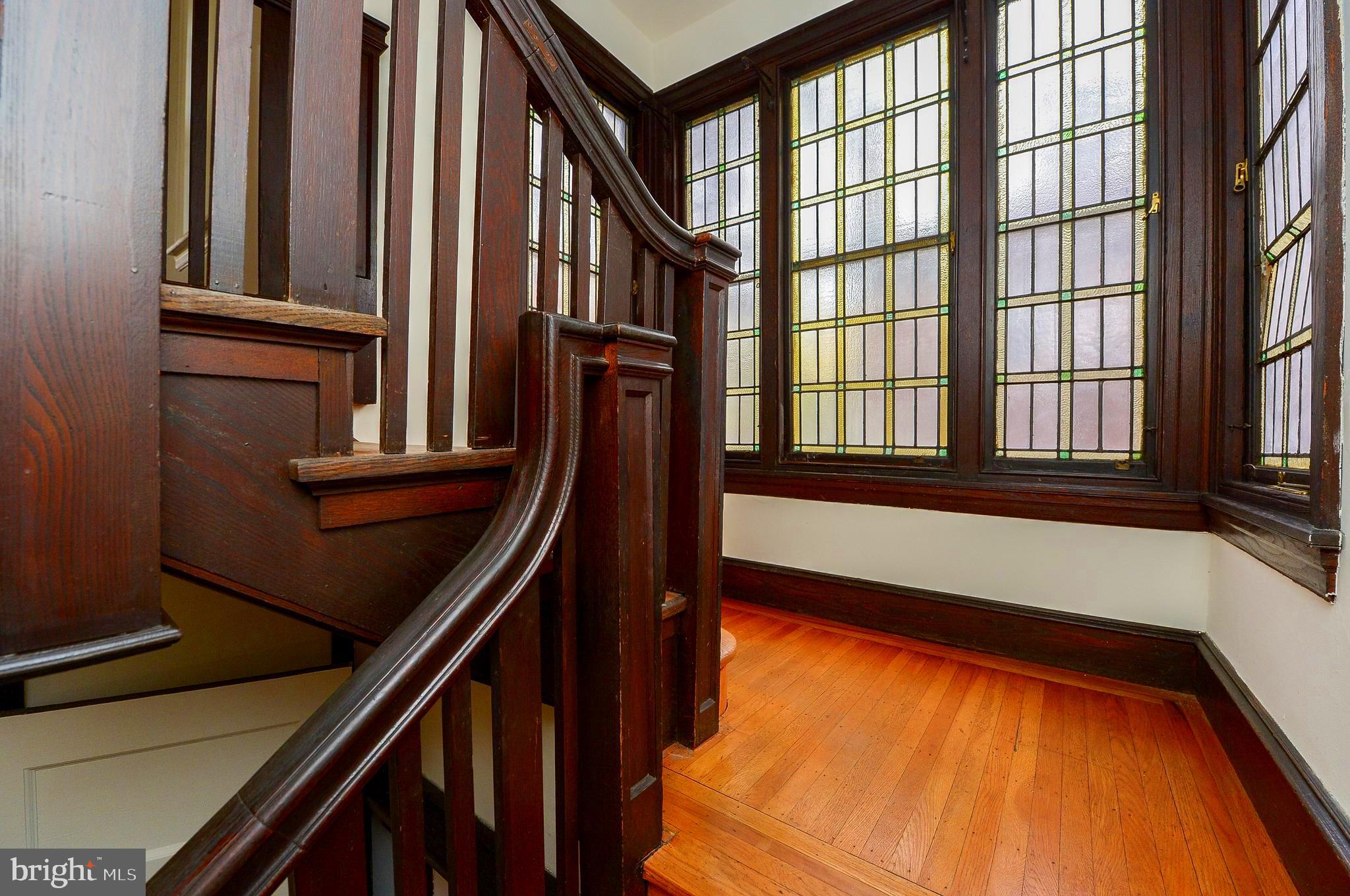 7133 Cresheim Road Philadelphia, PA 19119 - Photo 43 of 76 2nd fl leaded stained glass bay windows