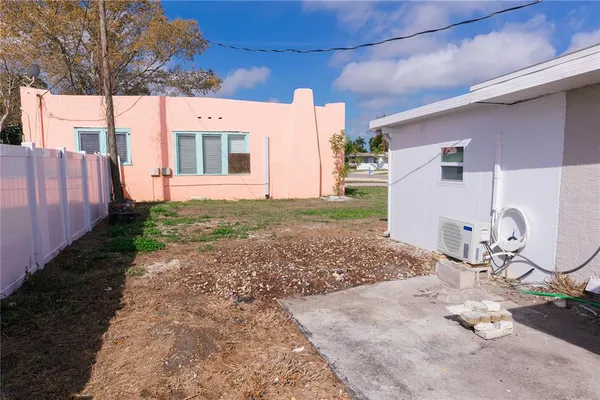 a backyard of a house