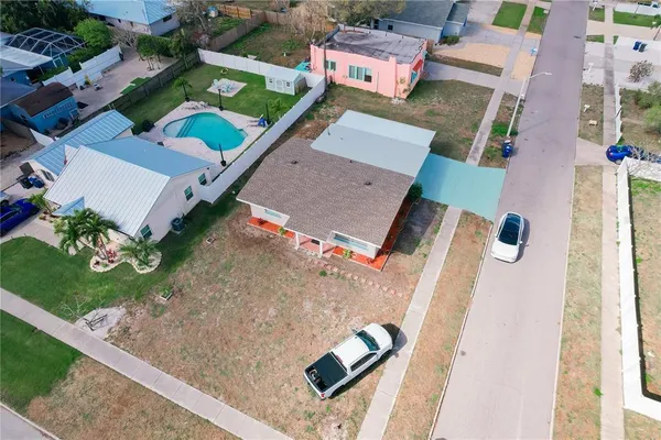 an aerial view of multiple house