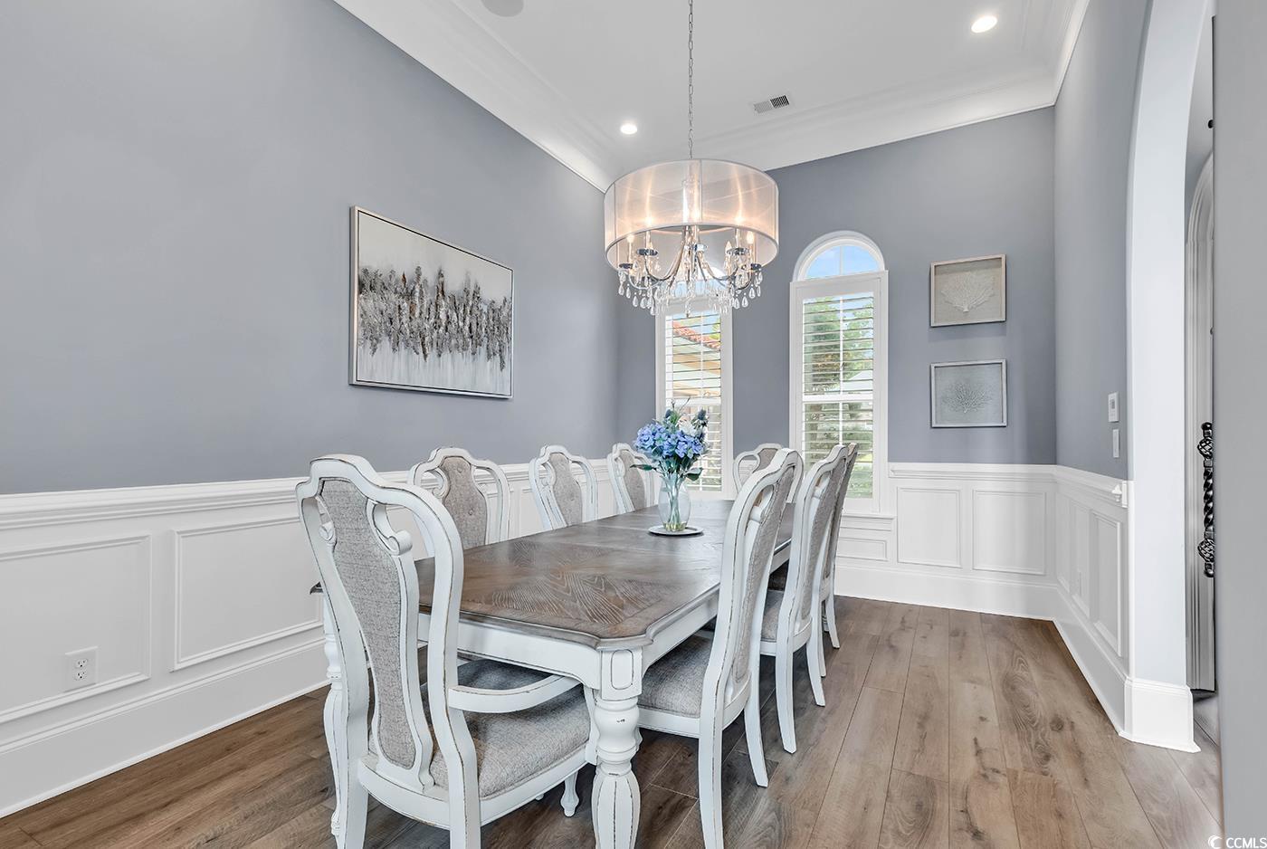 423 Chamberlin Road Myrtle Beach, SC 29588 - Photo 8 of 40 Dining space with light hardwood / wood-style floo