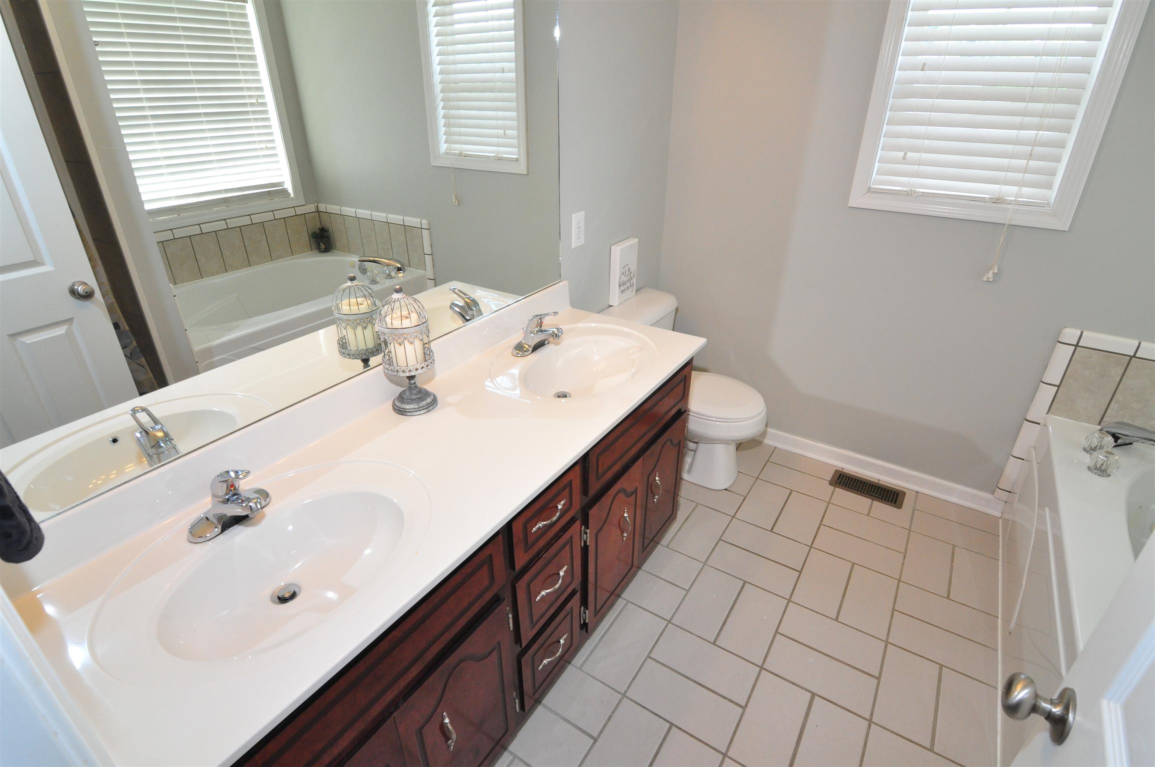 1848 Twin Rivers Road Clarksville, TN 37040 - Photo 15 of 23 Double Vanity and Tile Floors in Master Bath