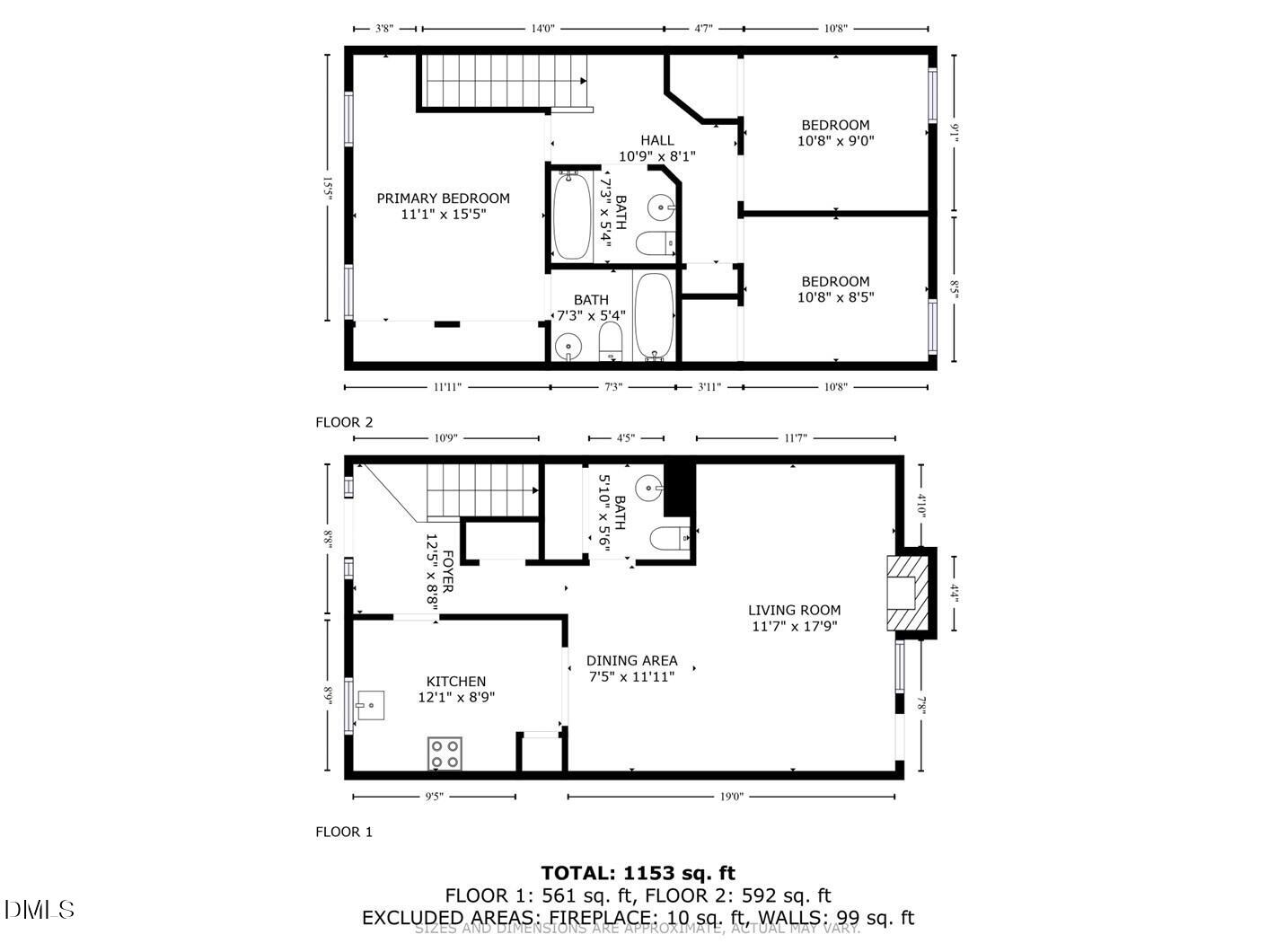 4534 Hamptonshire Drive Raleigh, NC 27613 - Photo 27 of 27 Floor Plan