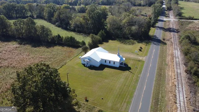 a bird view of house