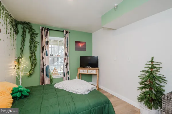 a swimming pool with lots of trees