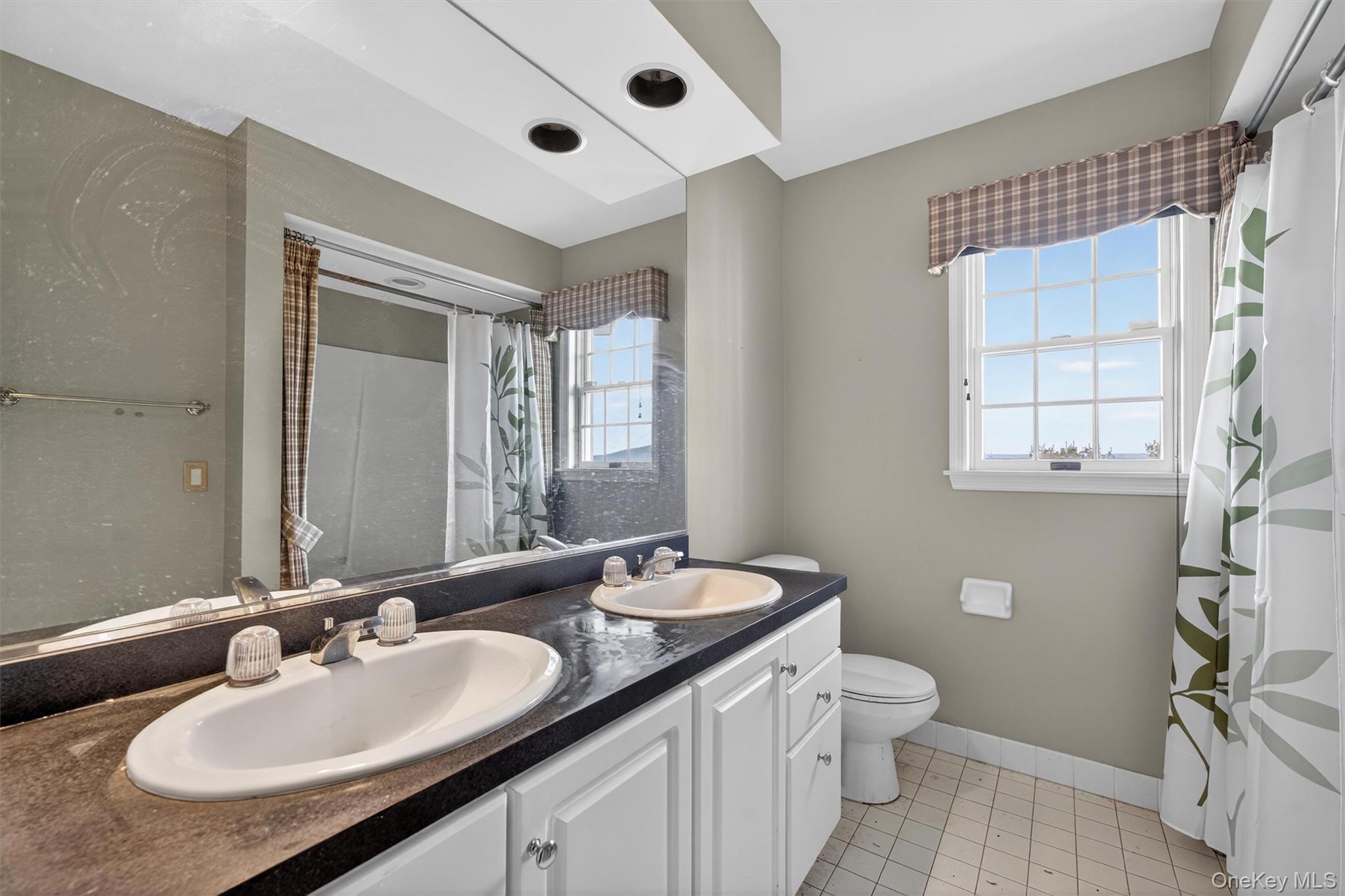 21 Jessup Road Warwick, NY 10990 - Photo 32 of 50 a bathroom with a double vanity sink toilet and a mirror