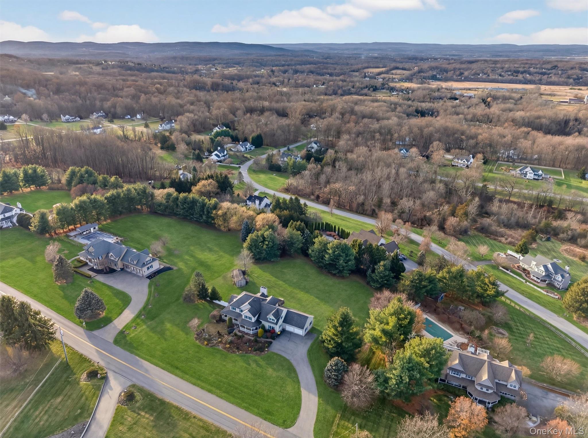 21 Jessup Road Warwick, NY 10990 - Photo 41 of 50 an aerial view of a house with a garden and lake view