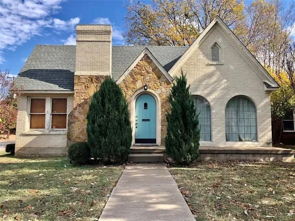 a front view of a house