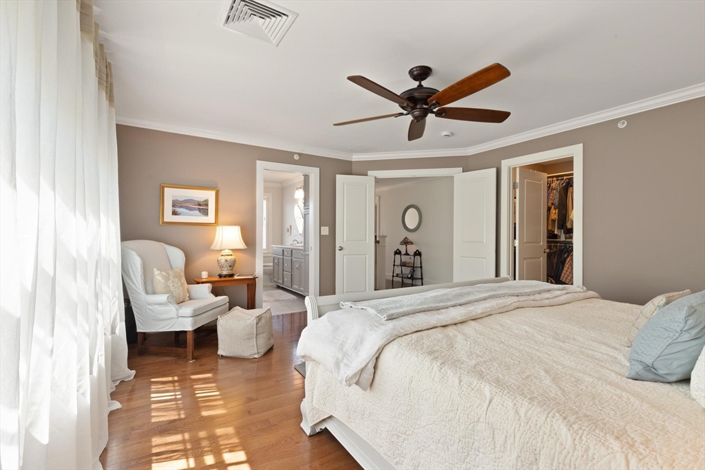 14 Parkview Road, Unit 14 Franklin, MA 02038 - Photo 26 of 42 a bedroom with a bed and ceiling fan