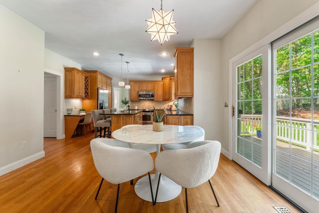 33 Bond Street Needham, MA 02492 - Photo 12 of 35 a view of a dining room with furniture window and wooden floor