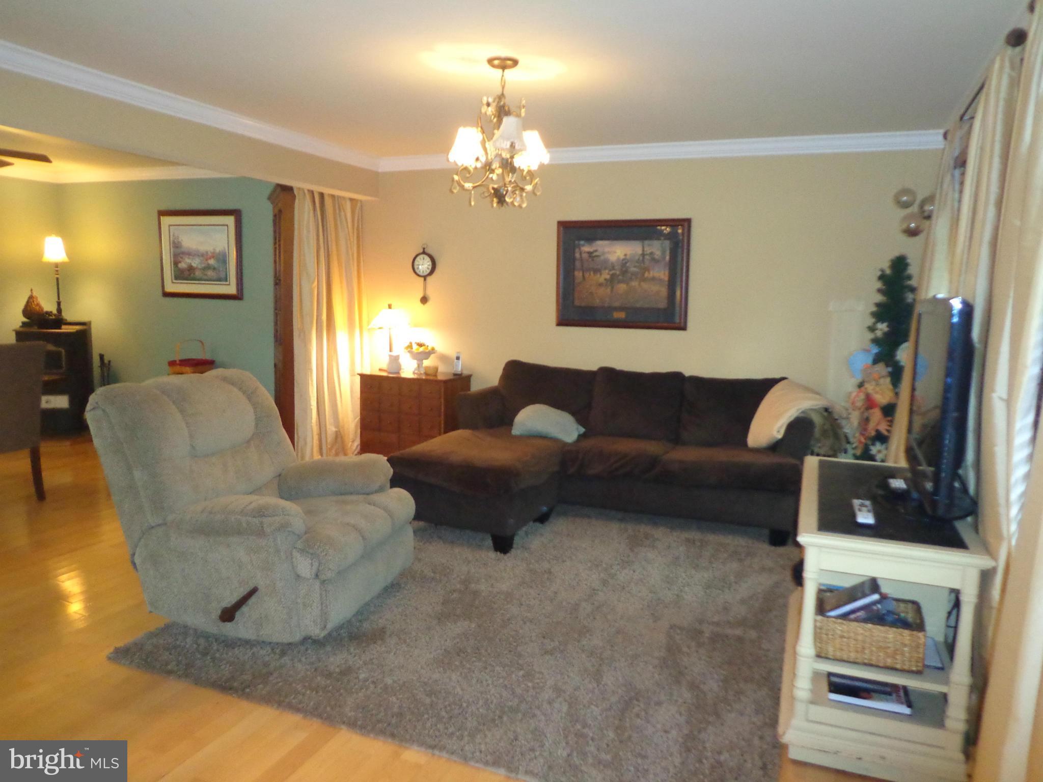 9323 Settle School Road Rixeyville, VA 22737 - Photo 17 of 30 a living room with furniture and a chandelier