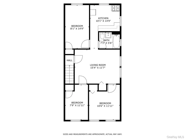 a picture of a bench in front of a building