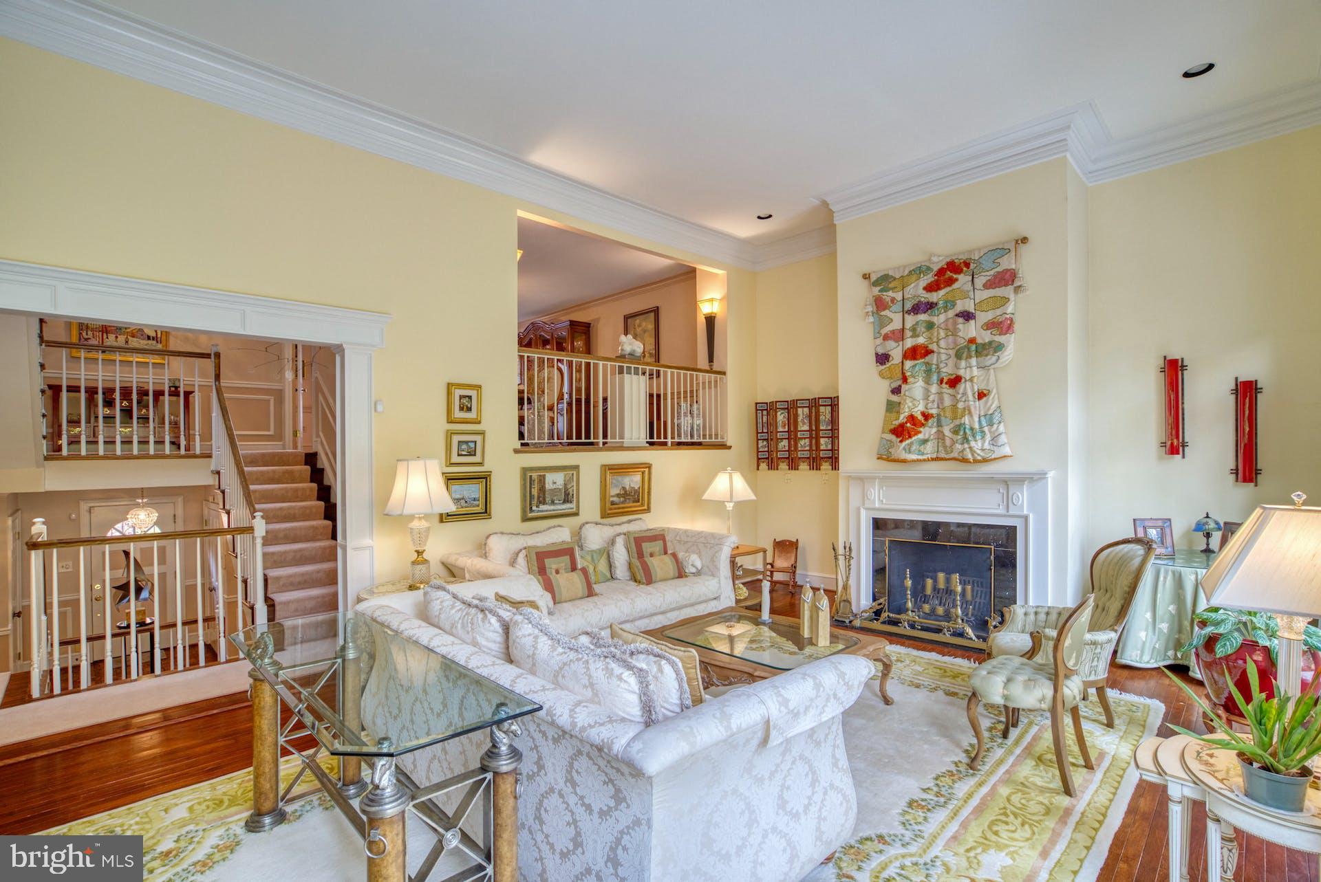 1324 Skipwith Road McLean, VA 22101 - Photo 6 of 54 Spacious living room with wood burning fireplace.