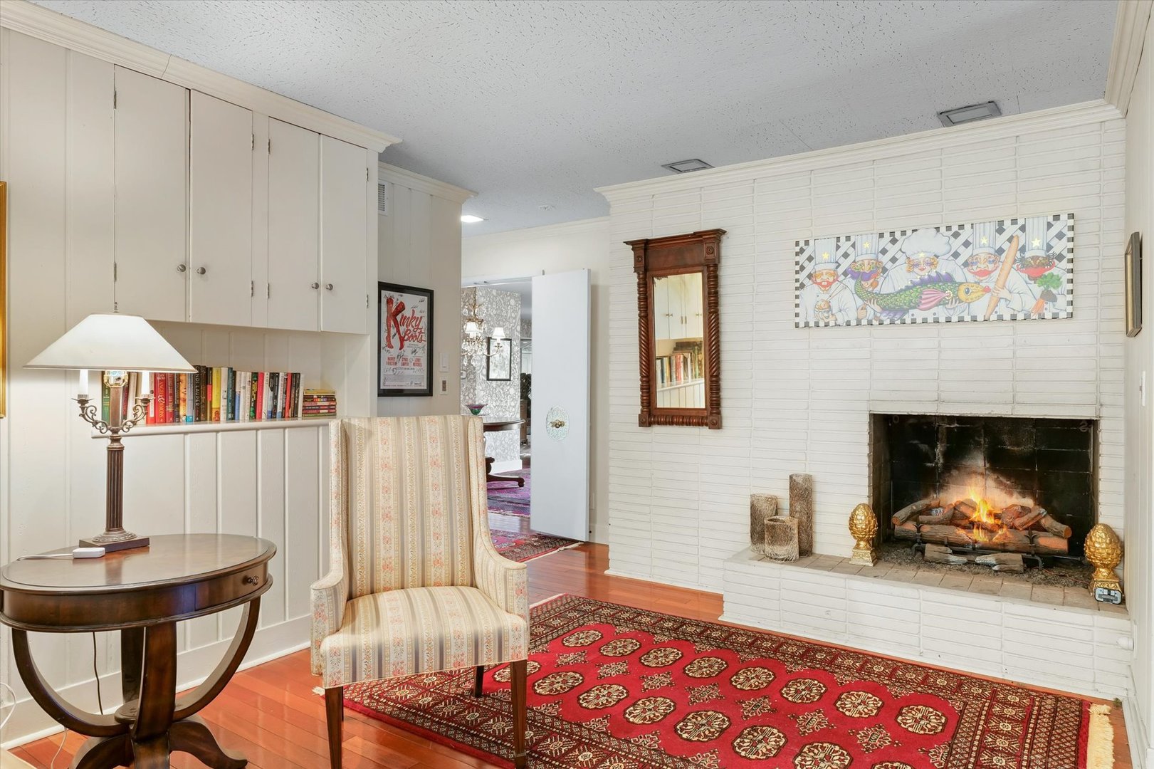 22 Greencroft Drive Champaign, IL 61821 - Photo 42 of 90 a living room with furniture and a fireplace