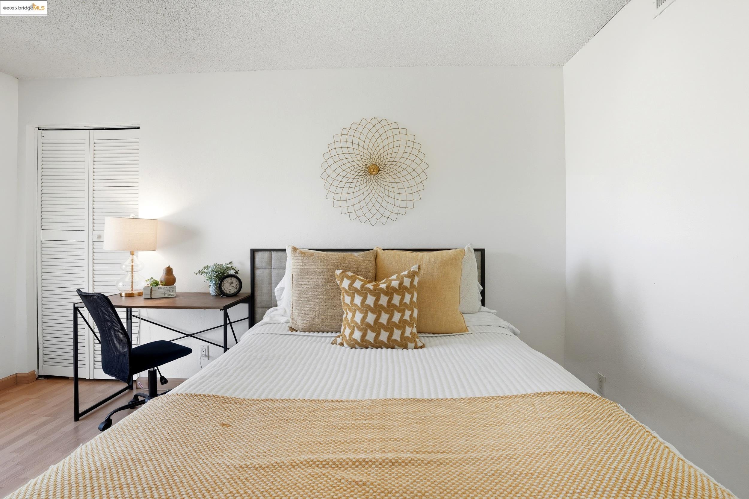 2036 Sierra Road, Unit 2 Concord, CA 94518 - Photo 25 of 32 Bedroom featuring a textured ceiling and wood finished floors