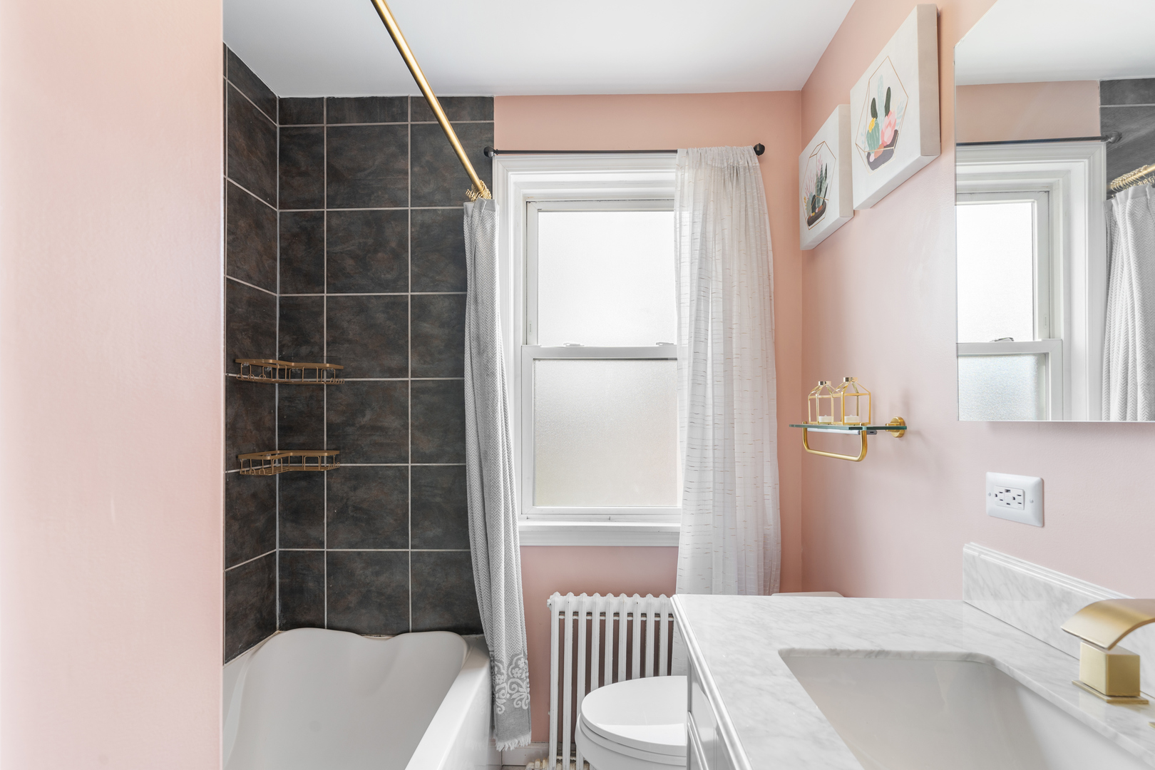 2204 South 9th Avenue, Unit 2 Broadview, IL 60155 - Photo 13 of 16 a bathroom with a bathtub and a shower