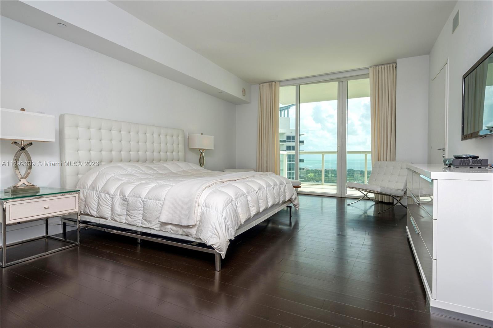 450 Alton Road, Unit 3603 Miami Beach, FL 33139 - Photo 23 of 25 a bed sitting in a bedroom next to a window