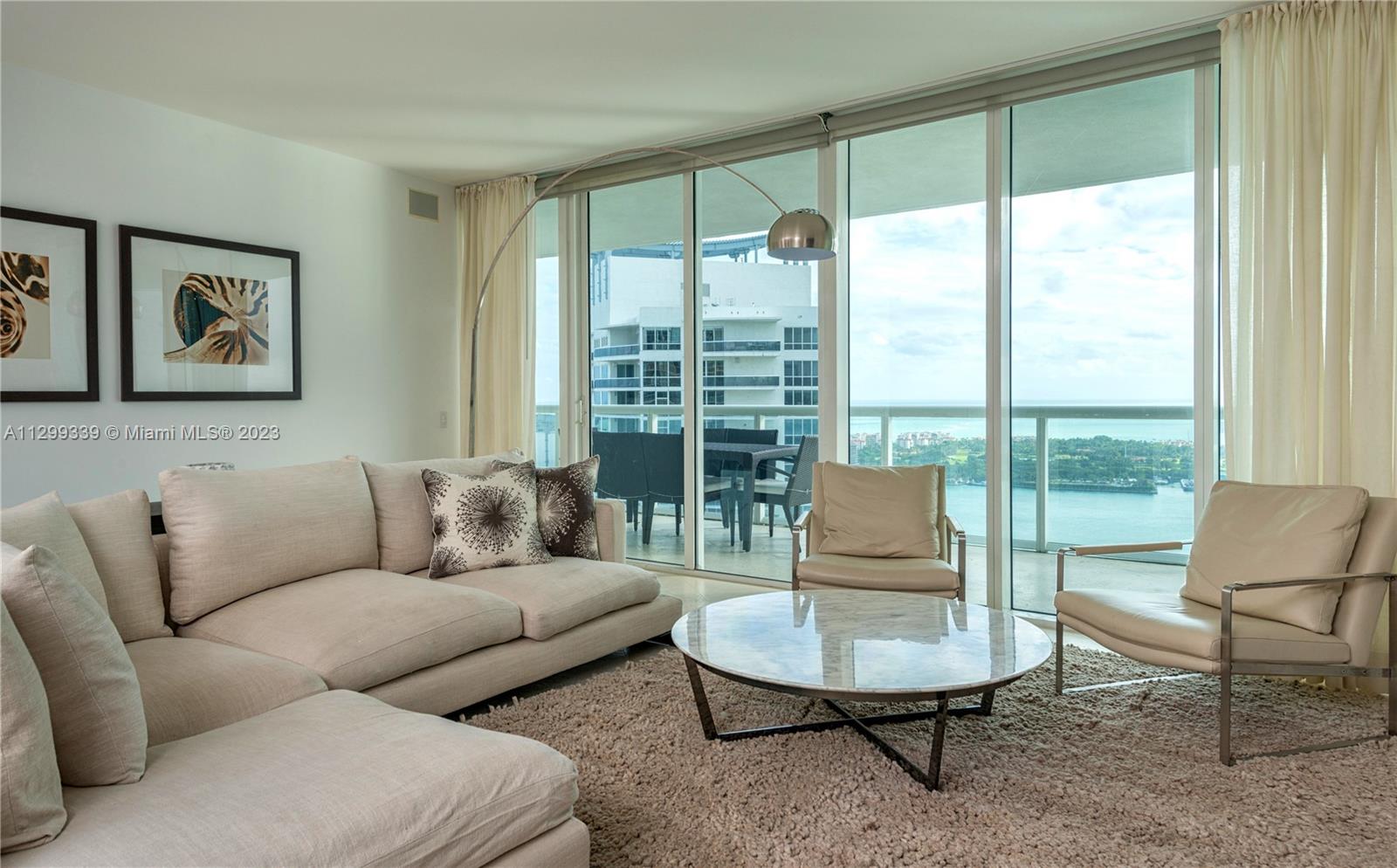 450 Alton Road, Unit 3603 Miami Beach, FL 33139 - Photo 3 of 25 a living room with furniture and a window