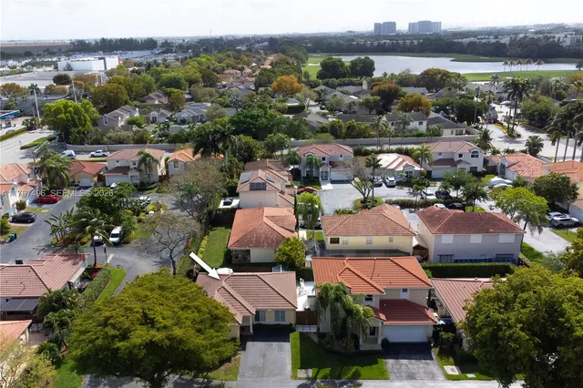 an aerial view of multiple house