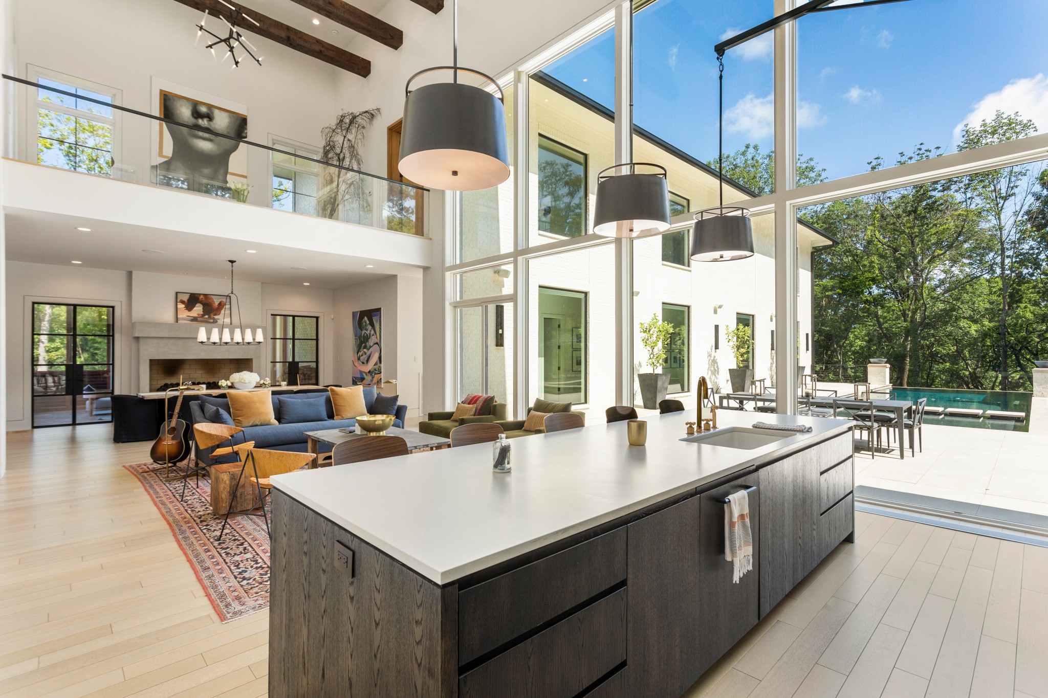 960 Overton Lea Road Nashville, TN 37220 - Photo 13 of 50 a large white kitchen with a large window