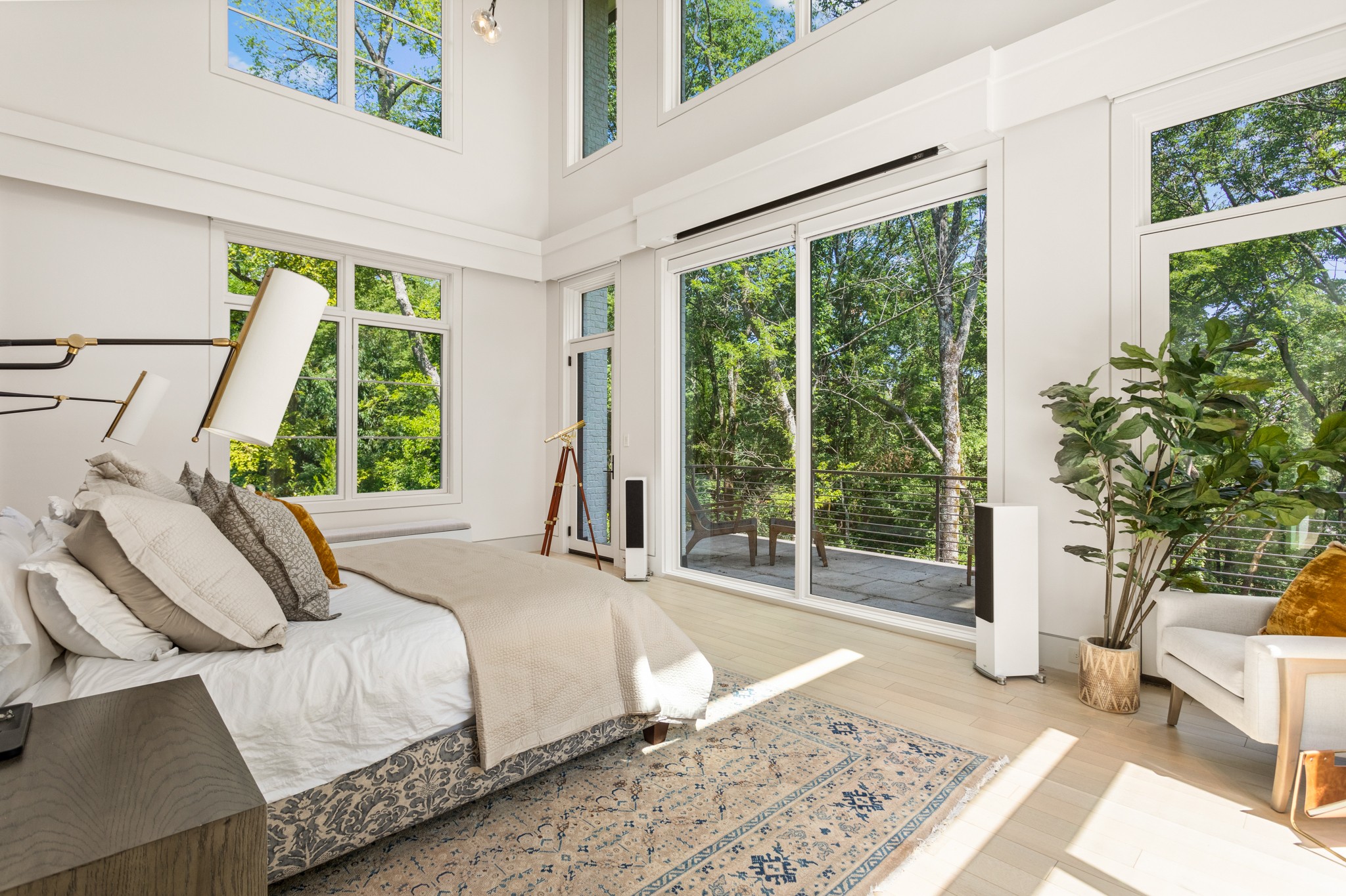 960 Overton Lea Road Nashville, TN 37220 - Photo 15 of 50 a bedroom with a bed and a large window