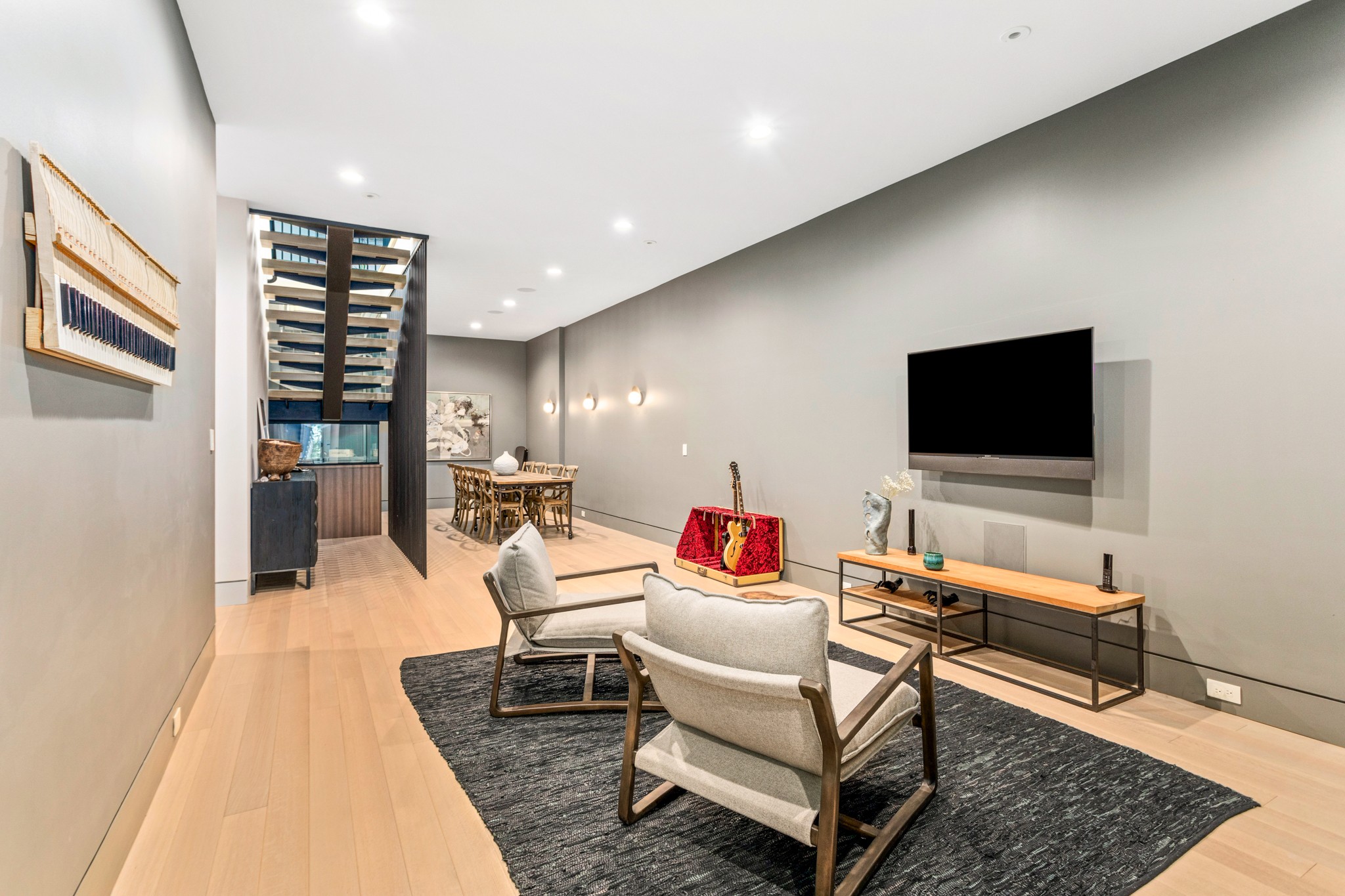 960 Overton Lea Road Nashville, TN 37220 - Photo 26 of 50 a living room with furniture and a flat screen tv