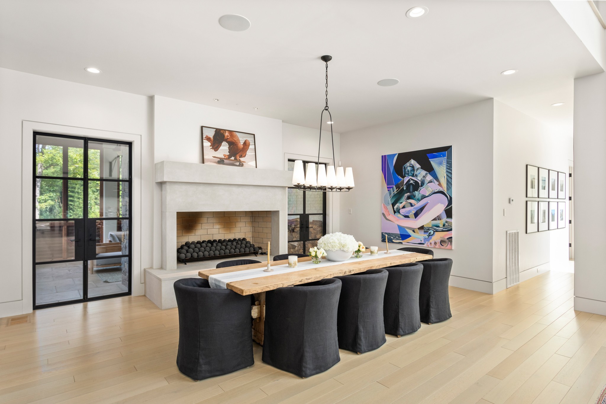 960 Overton Lea Road Nashville, TN 37220 - Photo 9 of 50 a living room with a couch and a fireplace