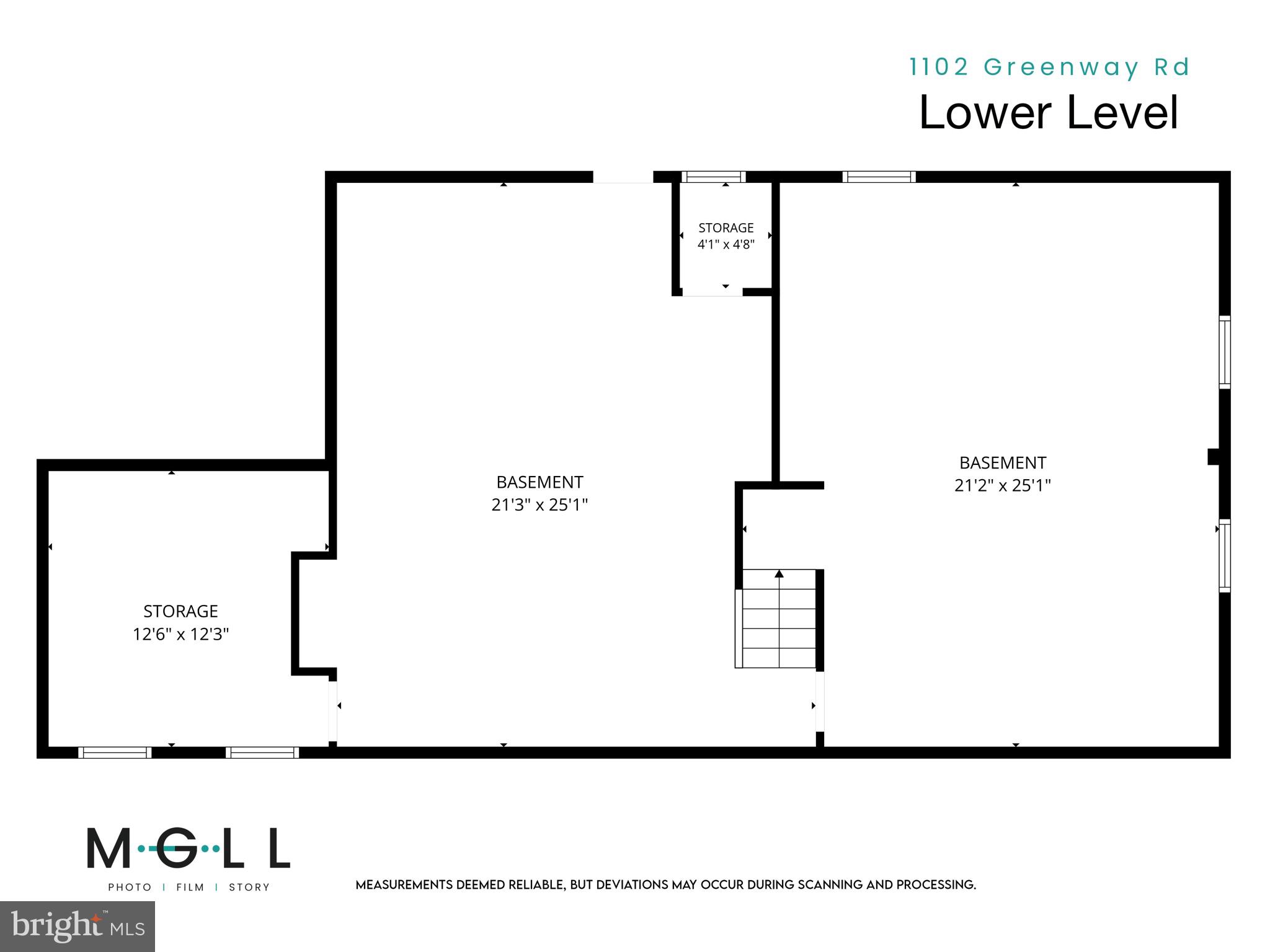1102 Greenway Road Cockeysville, MD 21030 - Photo 39 of 47 Spacious lower level layout plan.