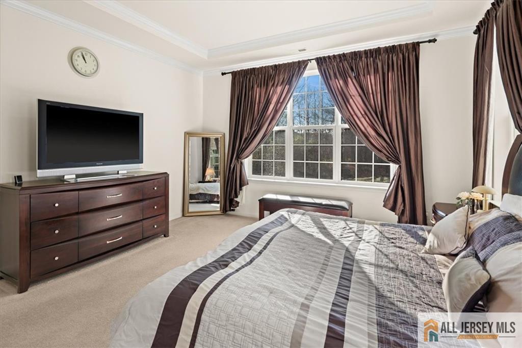 9 Bellingham Drive Kendall Park, NJ 08824 - Photo 24 of 65 a bedroom with a bed and a flat screen tv
