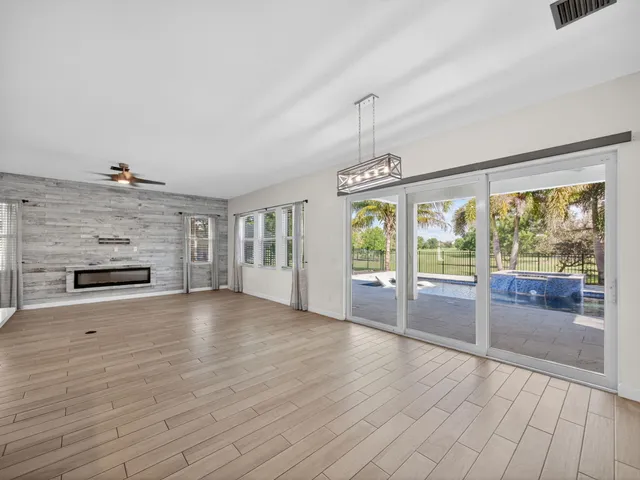 a view of entryway with wooden floor