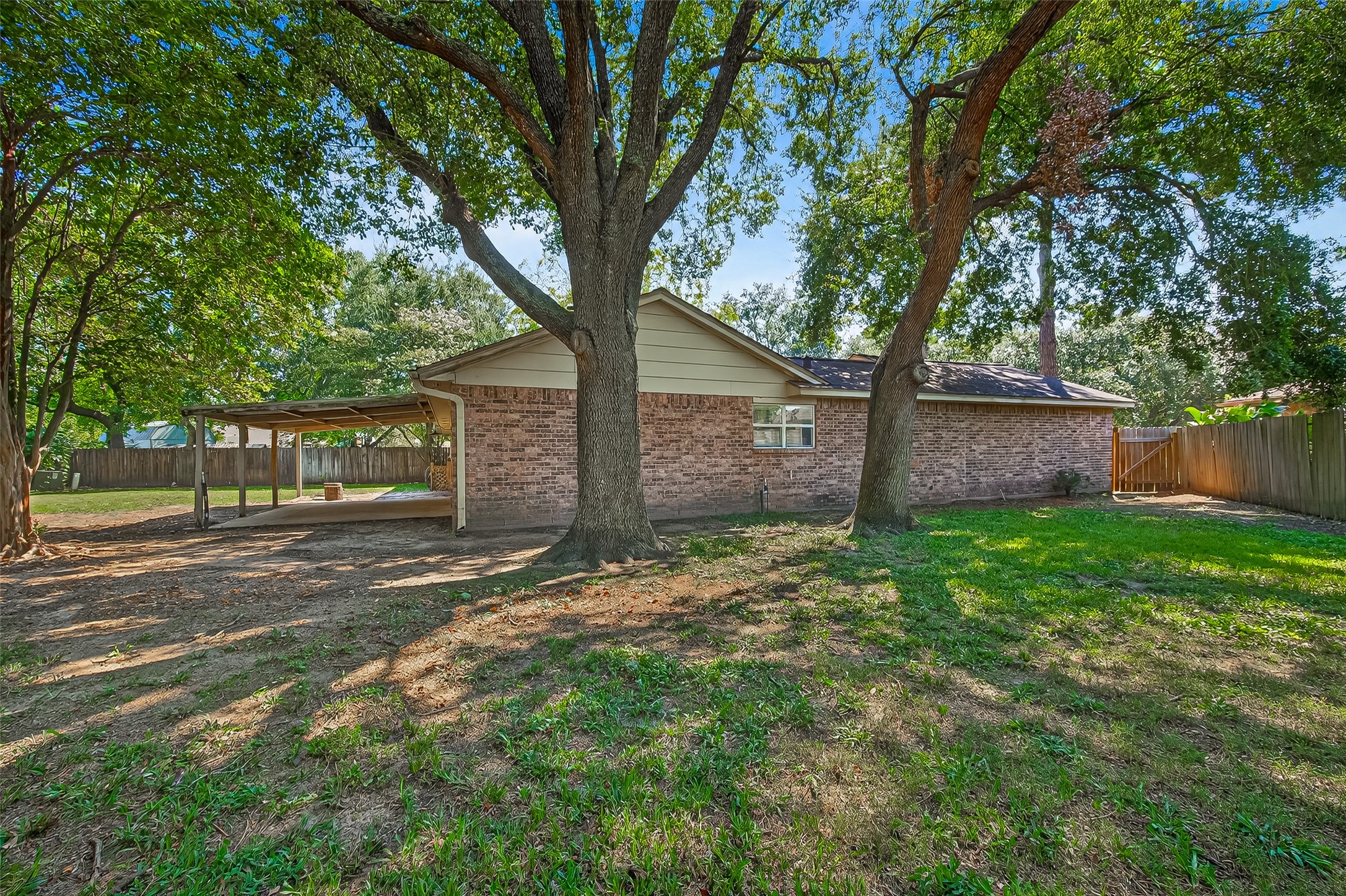 12910 Aste Lane Houston, TX 77065 - Photo 35 of 37 a view of a yard with a house and a large tree