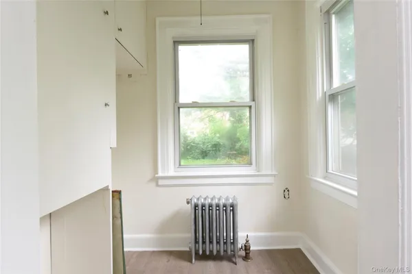 with view of an empty room with a window