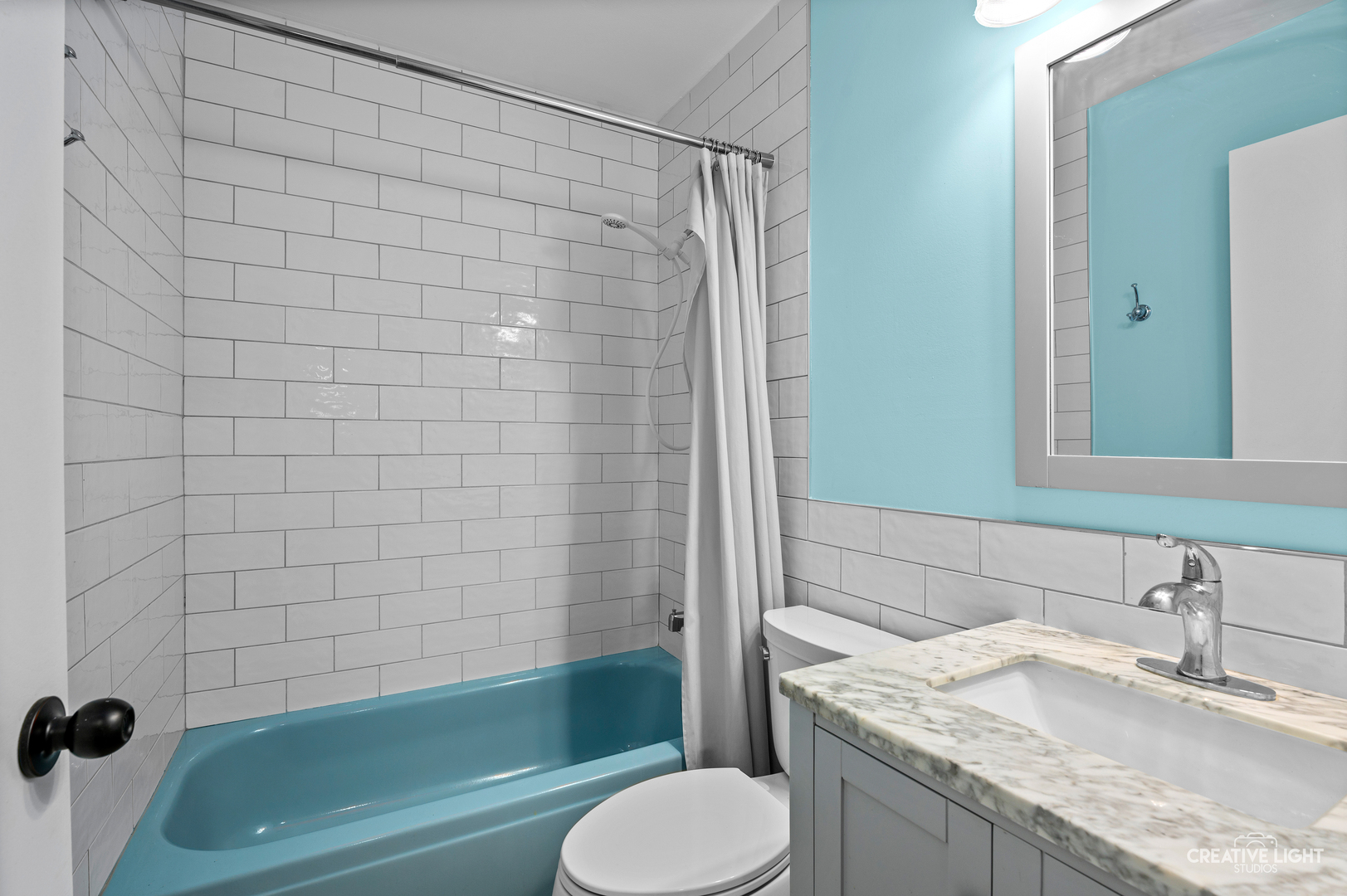 110 Delaware Drive Bolingbrook, IL 60440 - Photo 8 of 15 a bathroom with a granite countertop bathtub sink vanity mirror and toilet