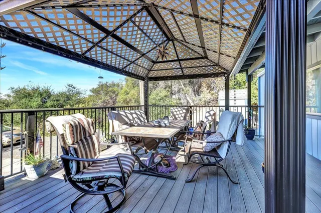 a view of a yard with an outdoor space