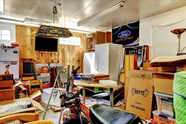 a view of a tree in a yard