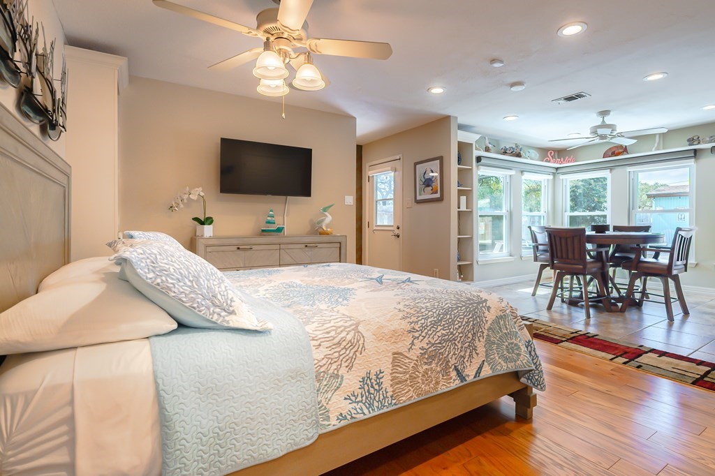 9 Sandra Drive Fulton, TX 78382 - Photo 20 of 35 a bedroom with a bed and a flat screen tv