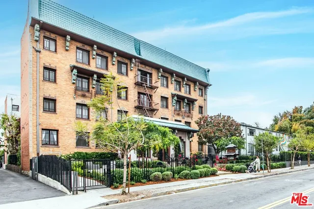 a front view of a building