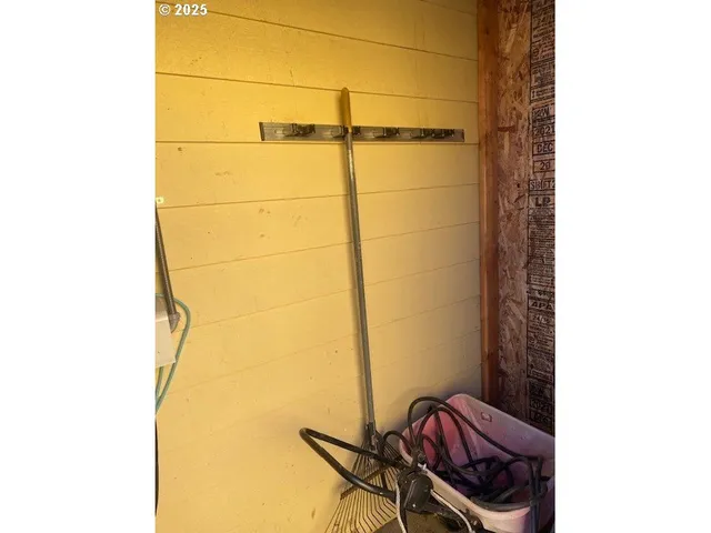 a room with window and closet