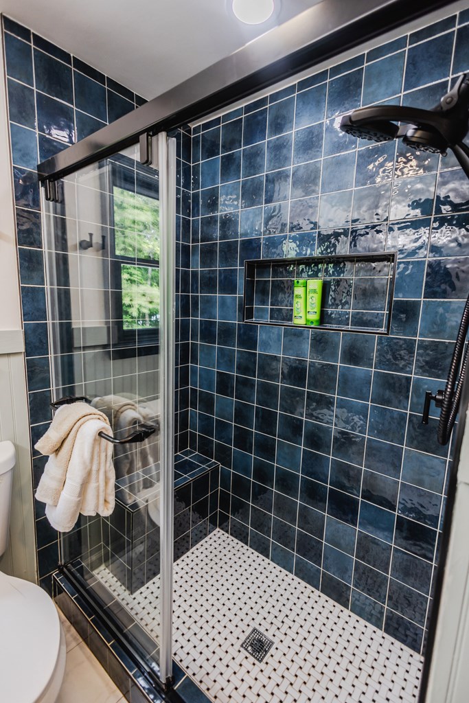 2 Watson Gap Road Mineral Bluff, GA 30559 - Photo 59 of 80 a bathroom with a toilet and a shower