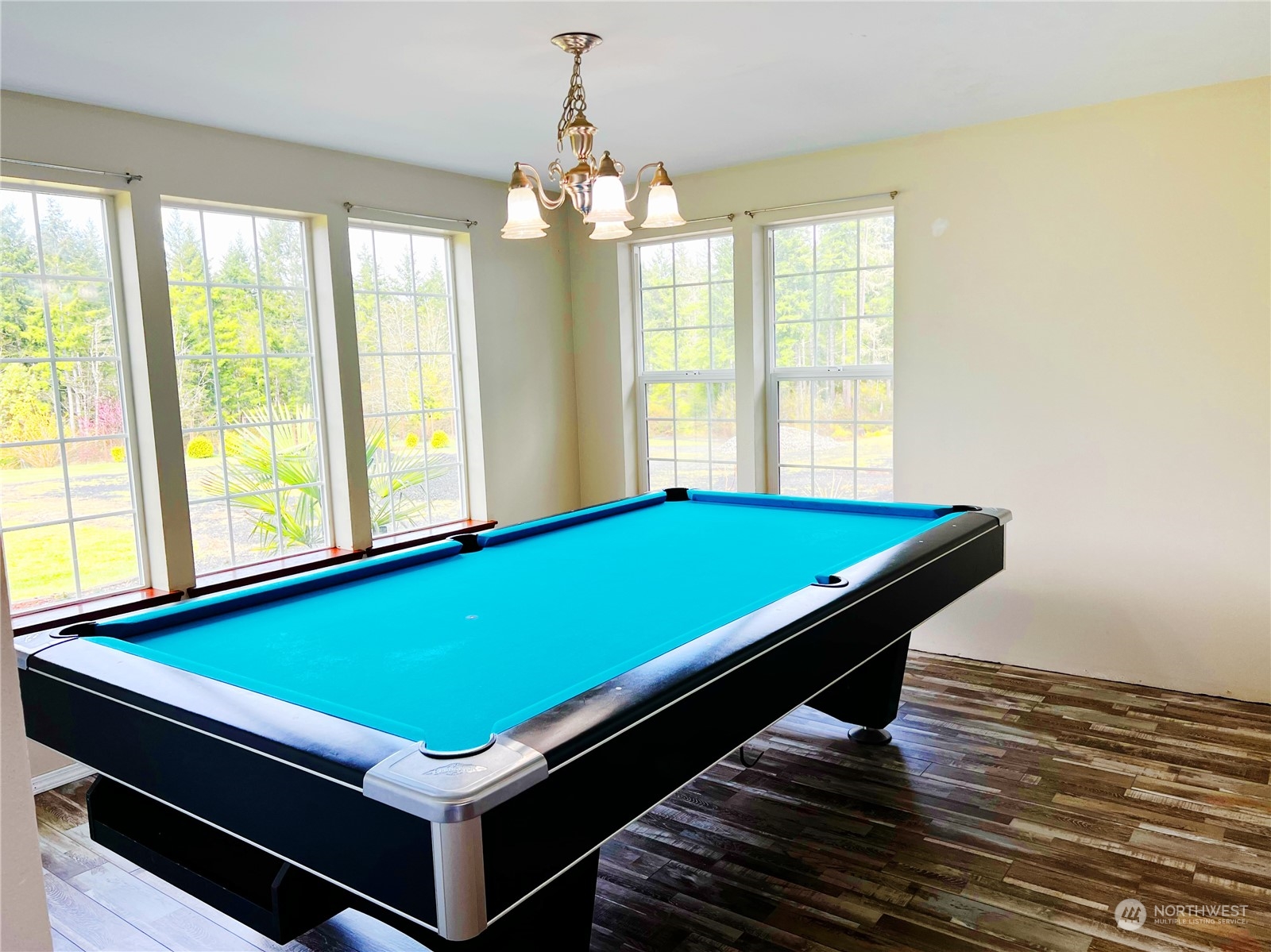 742 East Thornton Road Shelton, WA 98584 - Photo 17 of 39 a room with pool table and windows